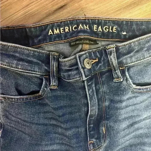 American Eagle 360 next level stretch super high-rise jegging size 0 regular - Picture 2 of 4